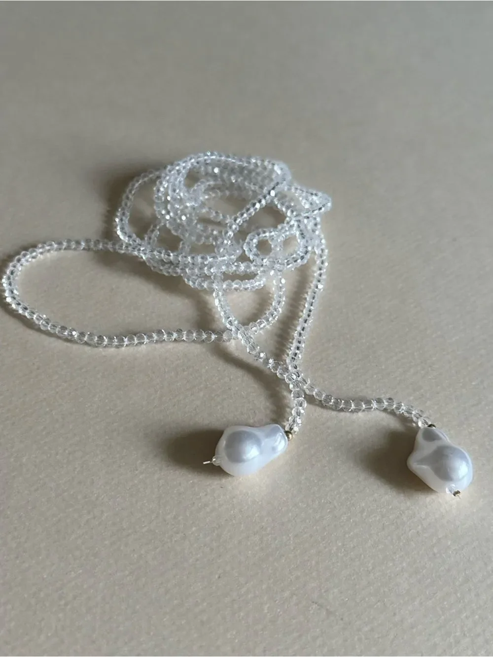 Pearl wrap necklace #2695